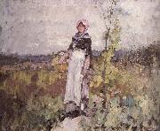 Nicolae Grigorescu French peasant Woman in the Vineyard oil painting artist